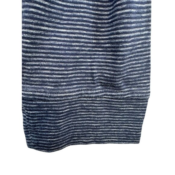 Untuckit Mens Striped Henley Polo Shirt XXL Two Tone BluebLong Sleeve Made In Pe - Picture 6 of 11